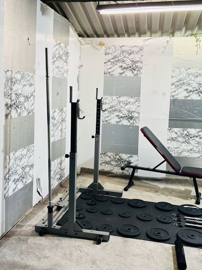 Branded: Cast Iron Weights Folding Rack Bench Bars