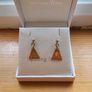 9ct Solid Gold Celtic Triangle Earrings Image 2