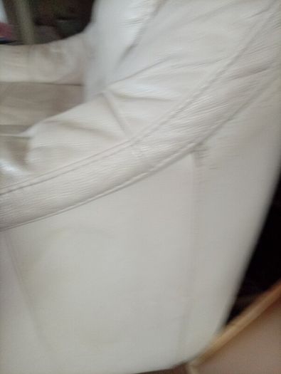 2 cream leather 2 seater sofa s