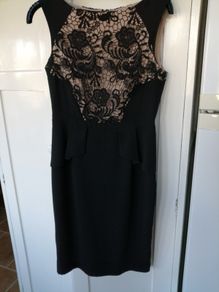 Coast Black Dress (10) Lace Top