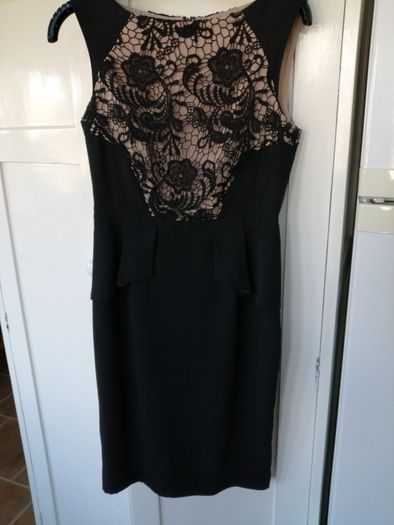 Coast Black Dress (10) Lace Top