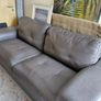 3-Seater Dark Grey Faux Leather Sofa Image 2