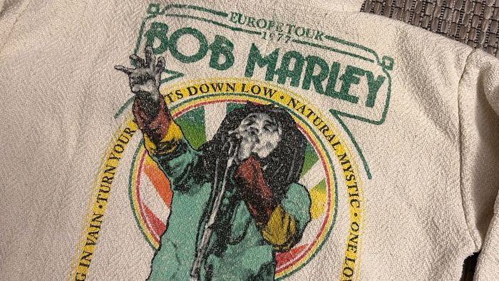BOB MARLEY European Tour 1977 heavyweight 100% cotton hoodie music icon memorabilia