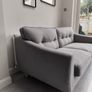 2-seater grey fabric sofa Image 2