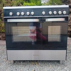 Gas and electric cooker
