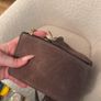Suede leather bag and wallet Image 3