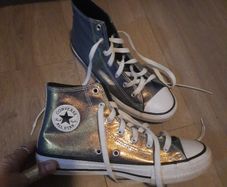 glitter high top converse