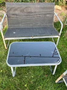 Garden seats and table