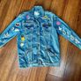 Distressed Denim jacket with patches Size UK8 Image 2