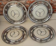 hubcaps wheel covers trims mercedes vintage chrome 14"