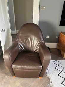 Natuzzi Brown Leather Armchair