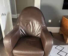Natuzzi Brown Leather Armchair