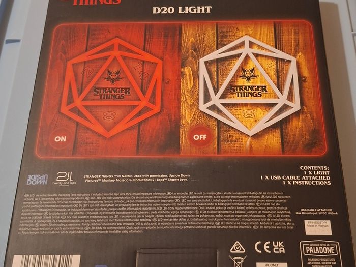 Stranger Things 5 D20 Wall Mountable LED Neon Light