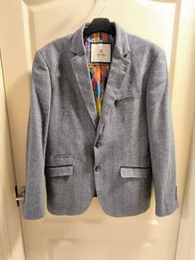 House Of Cavani Mens Modern Grey Suit Jacket