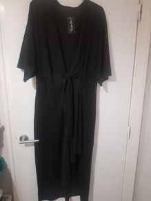 Simply be black midi dress size 16 brand new