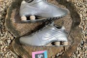 Silver Leather Nike Shox R4 Vintage
