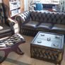 Saxon Leather sofa and Furniture Suite Image 9