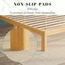 Wood King Size Bed Frame with Metal Slats Support, Platform King Bed Frame, Easy to Install, Noise Free, Sturdy, 30.5 cm High Image 5