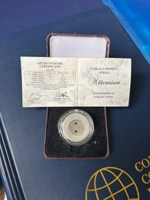Silver coin Latvia 1999 Milennium