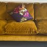 Mustard yellow velvet sofa Image 2