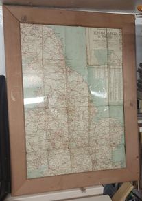 Large vintage map of england and wales