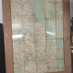 Large vintage map of england and wales