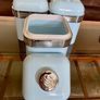 3 Swan Retro Enamel Airtight Storage Containers Powder Blue 1 litre Image 7