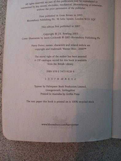 Harry potter book