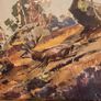 Stag in Flight Painting - Vintage Image 2