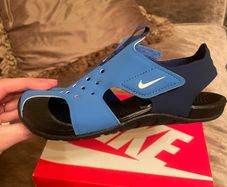 Blue brand new Nike Kids Sandals