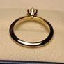 Gold plated Sterling Silver Half Carat Moissanite Solitaire Ring Image 7