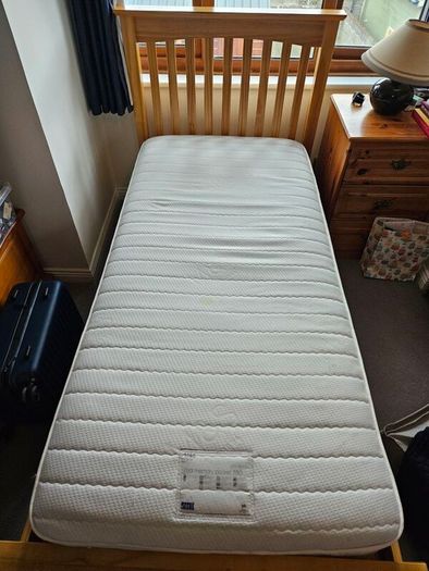 Single Bed Frame and Mattress
