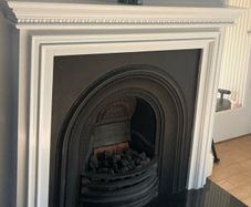 Complete Victorian-Style Fireplace Surround & Cast Iron Insert