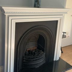 Victorian-Style Fireplace Surround & Cast Iron Insert