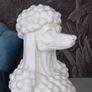 Large White Poodle Garden Statue  Elegant Country House Dog Sculpture for Garden, Patio & Entrance Image 5