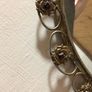 Unusual Vintage mirror with decorative scrolls & gems Image 2
