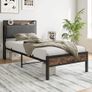 3ft Single Bed Frame with Storage Headboard Image 9