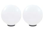 LED Bowl Lamps 2 pcs Spherical 50 cm PMMA