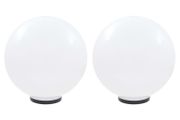 LED Bowl Lamps 2 pcs Spherical 50 cm PMMA