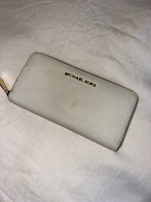 Michael Kors White Saffiano Leather Wallet