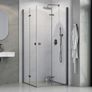 Square Shower Cabin Gun Metal 90x90 Image 3