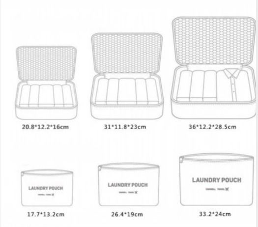 6-Piece Luggage Organising Bags