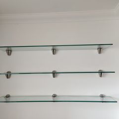 3 pcs glass shelves