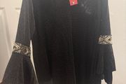 BNWT Black/golden party blouse Made in France size UK16 EU44 Postage included