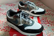 Air Max 1 - White/Slate Blue/ Black Womens