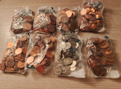 2.6KG of Ireland Eire 1p 2p 5p Decimal Coins 1971- 2002