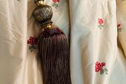 Very Large Stunning Single Silk Interlined Curtain 60"/153cm x 95"/241cm drop