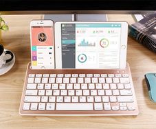 Dual Channel Bluetooth Wireless Keyboard 3.0 Bluetooth Keyboard Suitable for Laptop Smartphone iPad, Tablet Multi Device