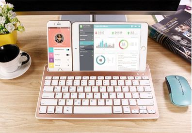 Dual Channel Bluetooth Wireless Keyboard 3.0 Bluetooth Keyboard Suitable for Laptop Smartphone iPad, Tablet Multi Device