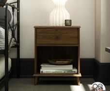 QE Farnsworth Nightstand - Walnut - Assembled